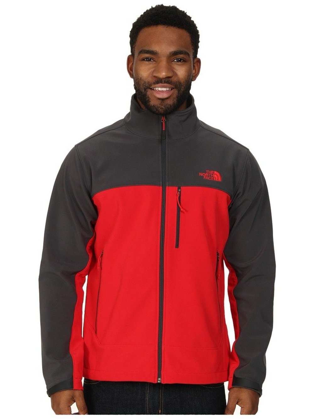 The North Face Men's Apex Bionic 2 Red & Gray Jacket